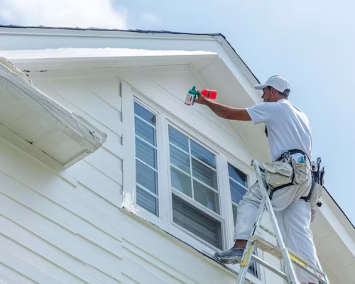 painter-professionally-painting-house-exterior-white-balancing-ladder-against-window-with-blue_985815-4181